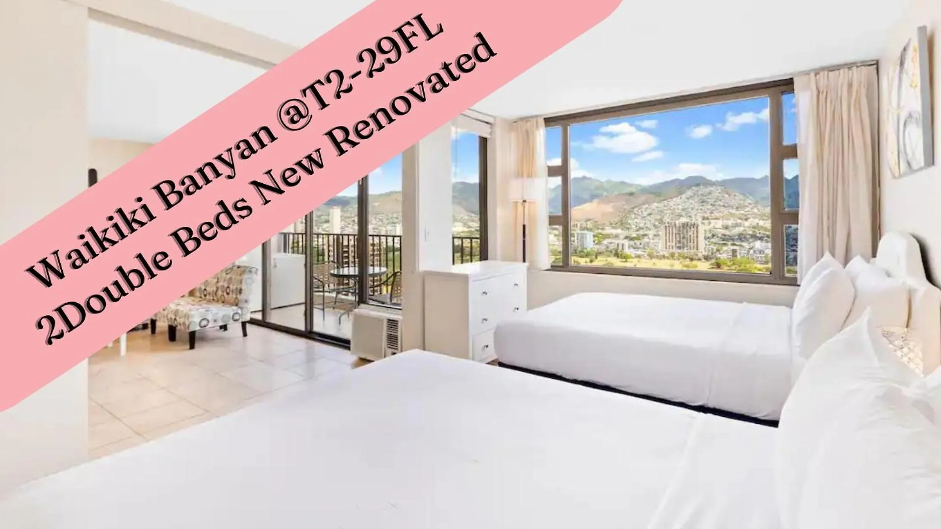 Waikiki Banyan T2-29Th 2Double Beds New Renovated Villa Honolulu